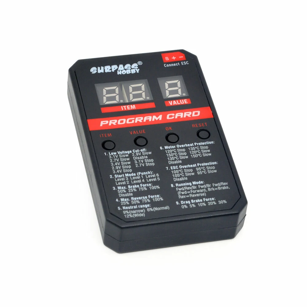 Rocket V2 LED Program card for Sensored ESC (SP-600001-11) – Programming Cards