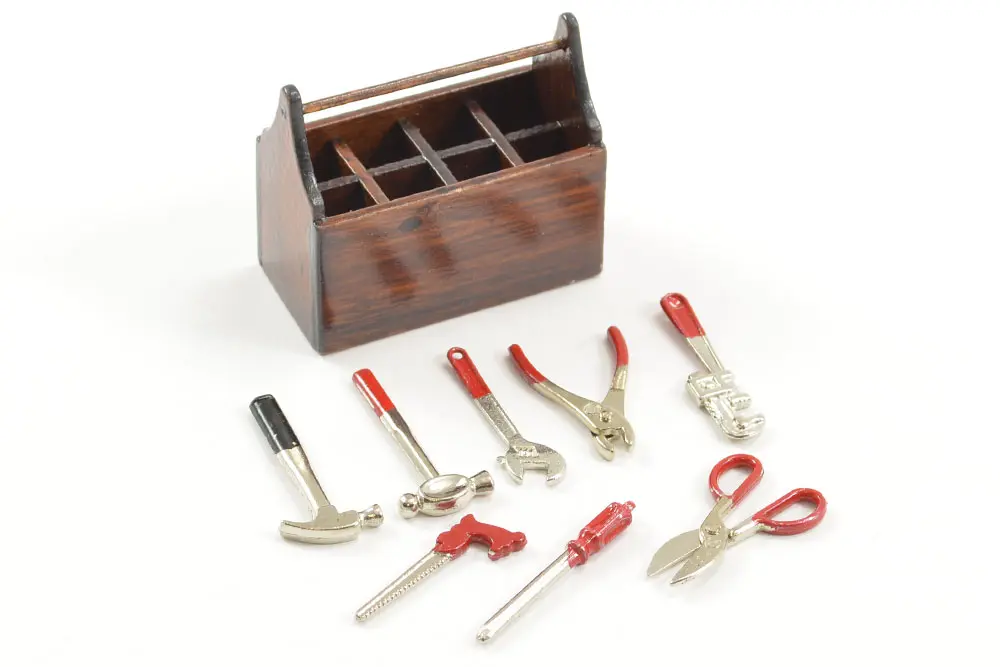 Fastrax Scale Wood Tool Box W/Cast Metal Tools – view 2