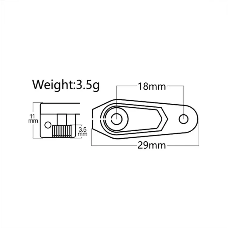 Power Hd Aluminum Servo Horn 18mm Height 11mm 25th – view 3