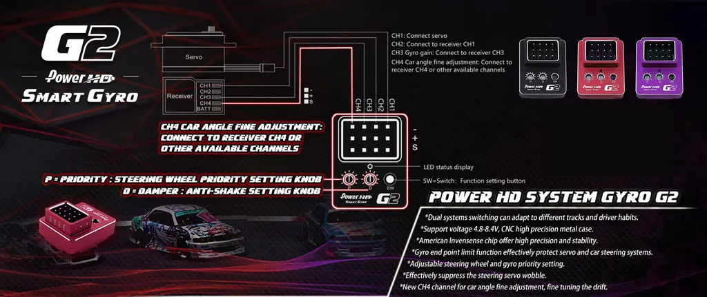 Power HD Gyro G2 Drift Dual System 4CH – view 9
