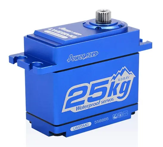 Servo Hd Lw-25mg Waterproof Hv Blue Alu Case 25.0kg/0.14ss – view 2