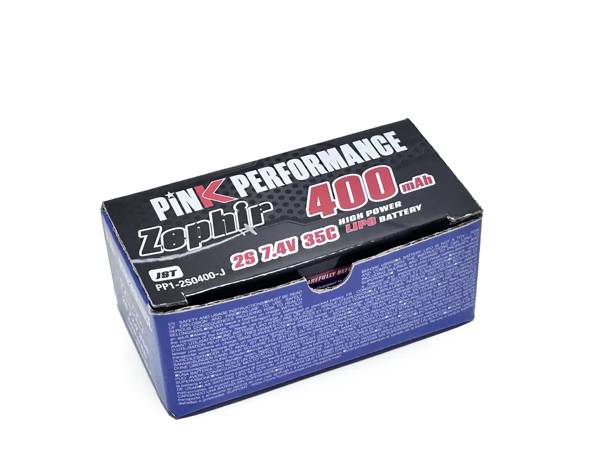 Pink Performance Zephir Lipo 2s 7.4v-400-35c (Jst) 40x21x15mm 24g