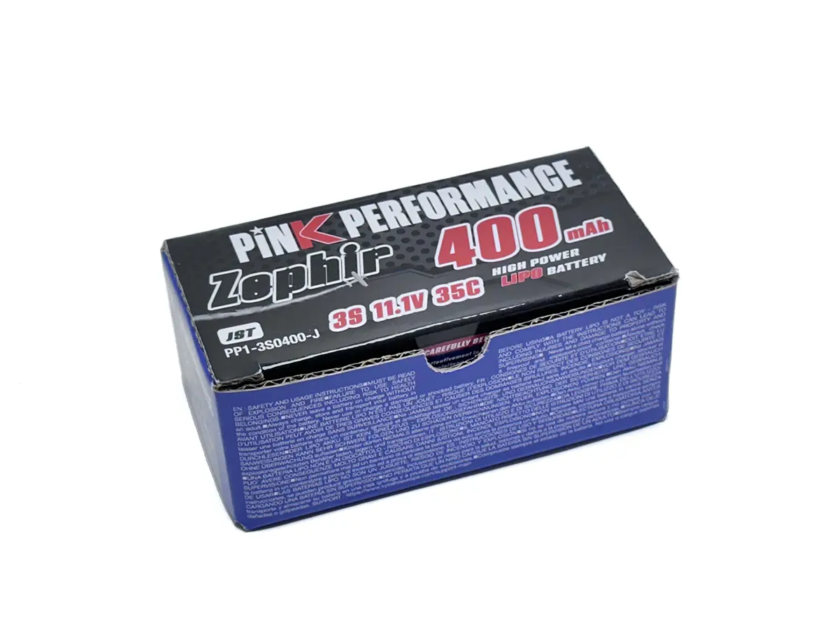 Pink Performance Zephir Lipo 3s 11.1v-400-35c (Jst) 40x21x23mm 35g