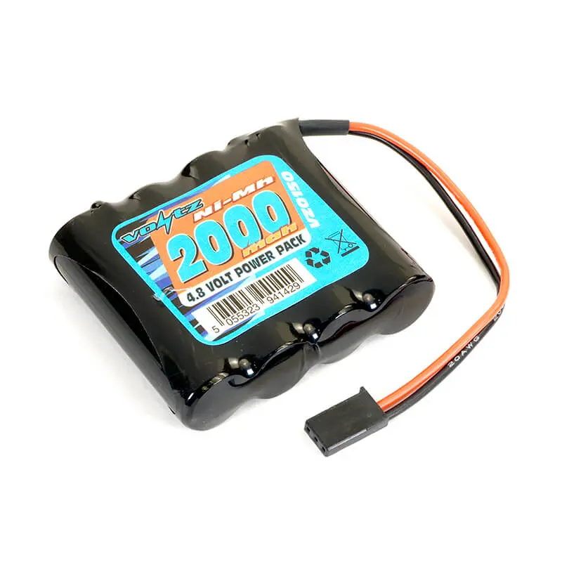 Voltz Rx 4.8v 2000mah Nimh Straight Battery Pack W/Connector