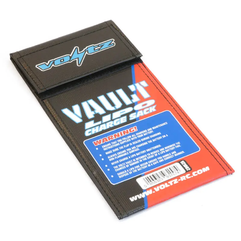 Voltz Charge Vault Lipo Sack/Bag Small 10cm X 20cm