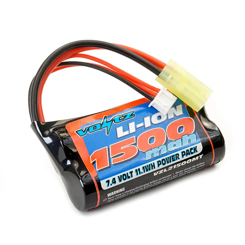 Voltz Li-Ion 7.4v 1500mah Battery With Mini Tamiya Plug
