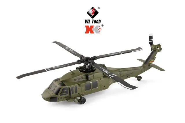 WLtoys XK K170 Black Hawk UH-60L RC Helicopter 4-Channel Brushless with 6-Axis Gyro (RTF) – view 7