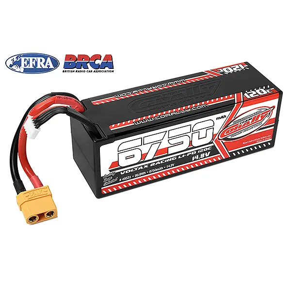 Corally Voltax 120c Lipo Battery 6750mah 14.8V Stick 4s Hard Wire Xt90