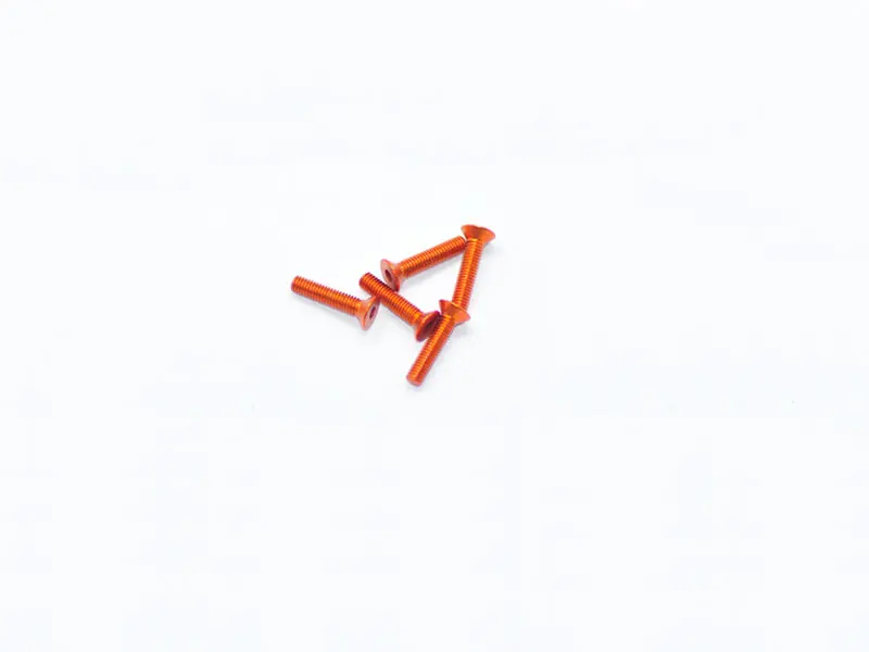 Alu Screw Allen Countersunk M3x14 Orange (7075)