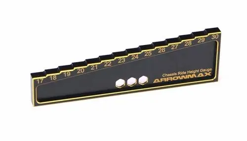 Chassis Ride Height Gauge for 1:8 Offroad (30mm) Black Golden