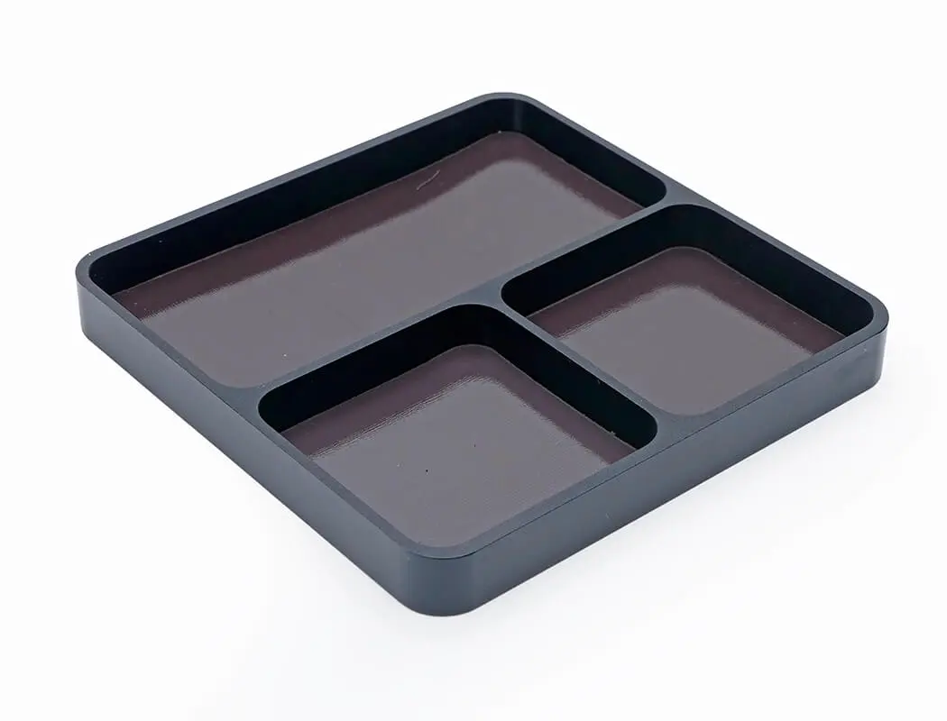 Fastrax Aluminium Square Magnetic Maintenance Tray 98x98mm Black – view 2