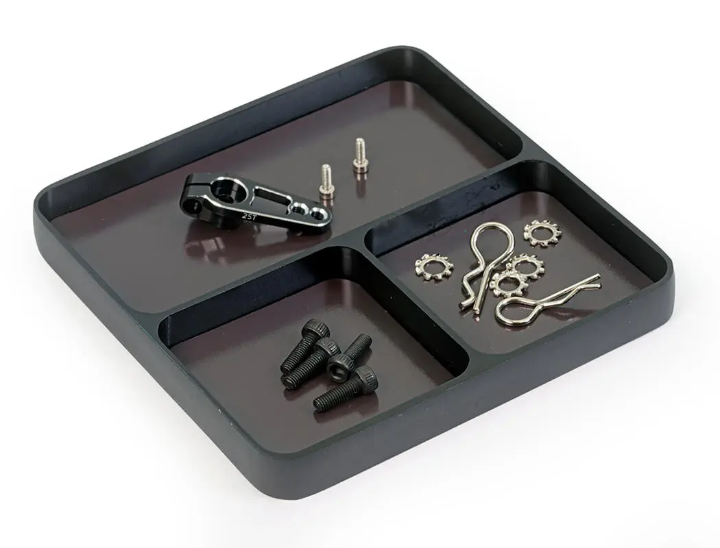 Fastrax Aluminium Square Magnetic Maintenance Tray 98x98mm Black – view 3