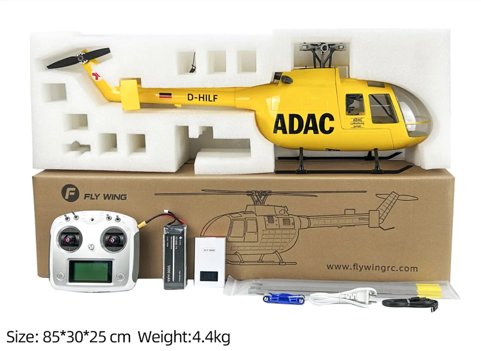 Flywing BO-105 RC Helicopter RTR Grey — Servo Failure (Warranty Return) – view 10
