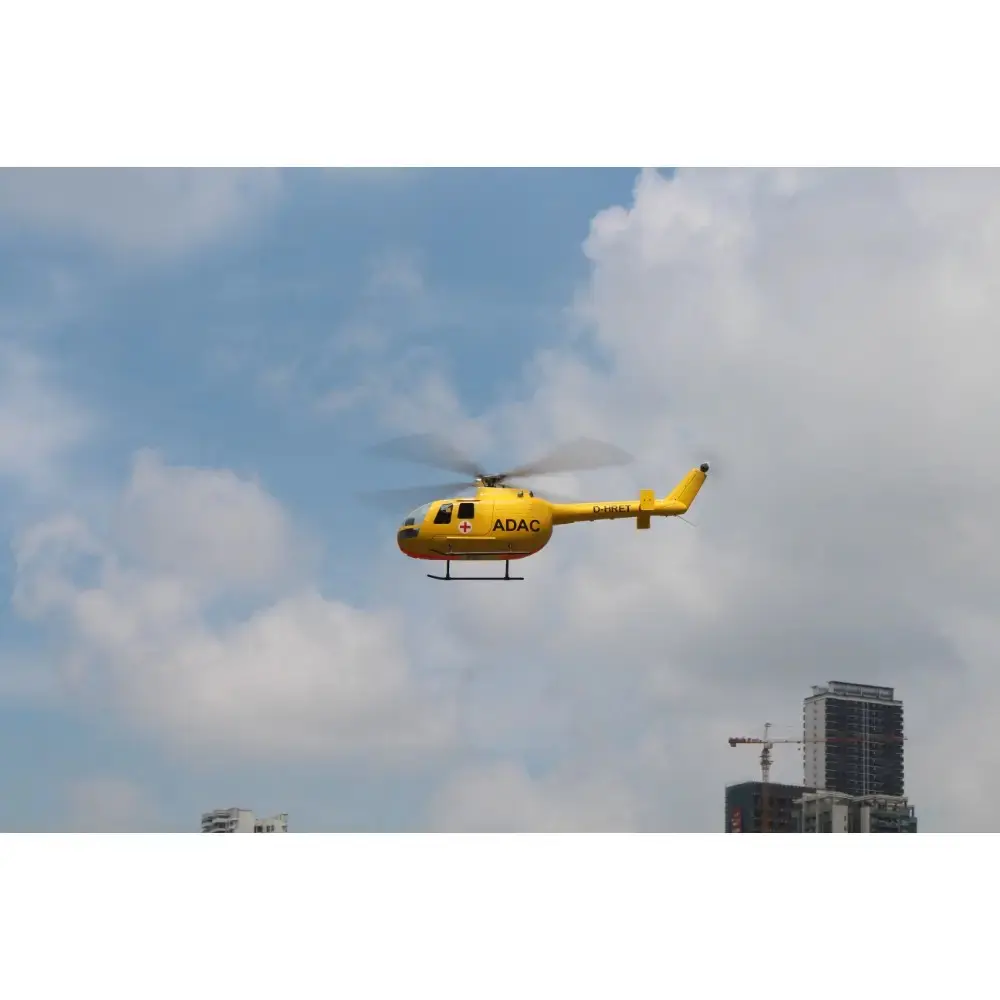 FLISHRC BO105 (Yellow) RTF FL500 V2 500 Class/Size Scale RC Helicopter – view 9