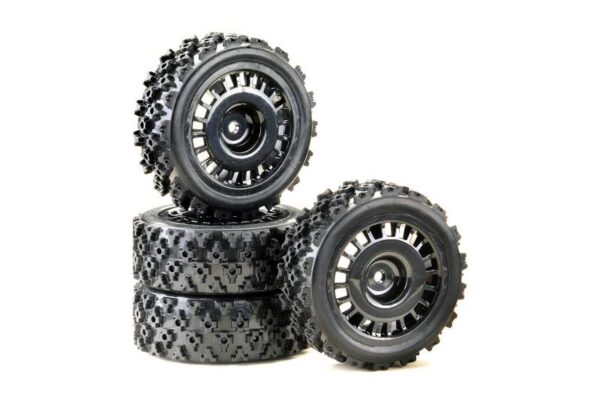 1:10 Wheel Set "Rally Block Design" black (4)