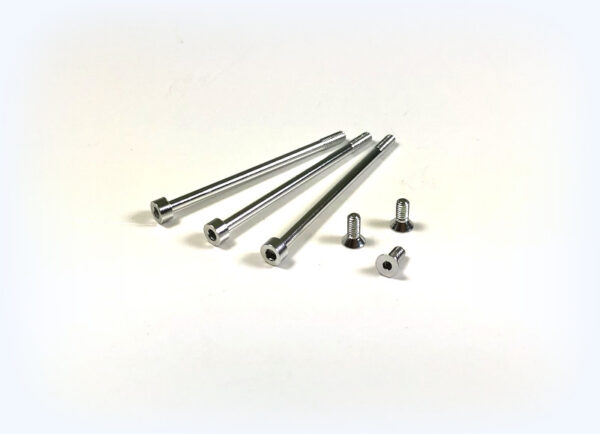 Aluminium screw set 3xshort, 3xlong