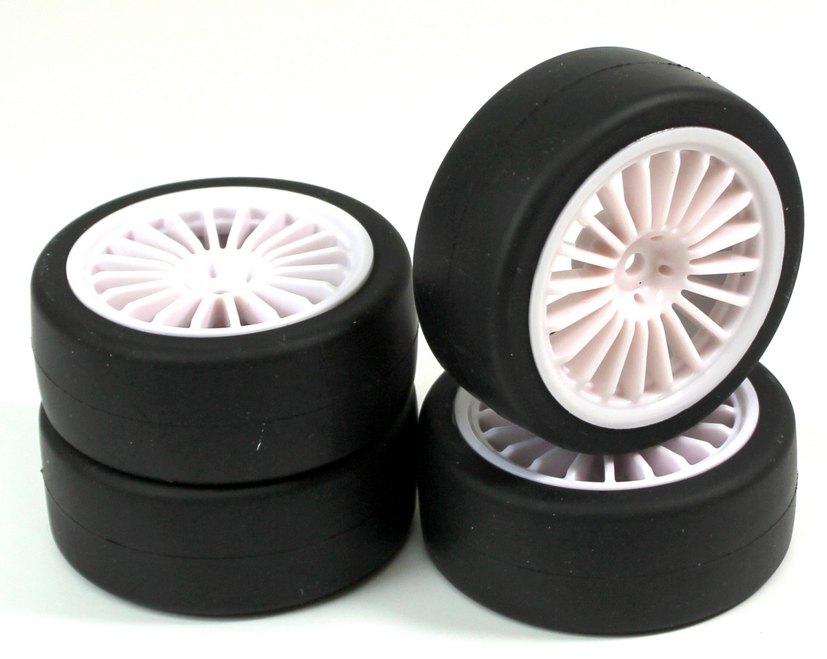 Wheel Set Onroad "20 Spoke / Slick" white 1:10 (4 pcs)