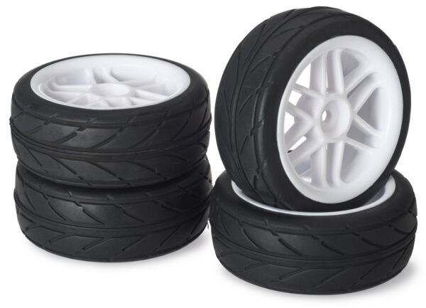 Wheel Set Onroad "6 Spoke / Profile" white 1:10 (4 pcs)